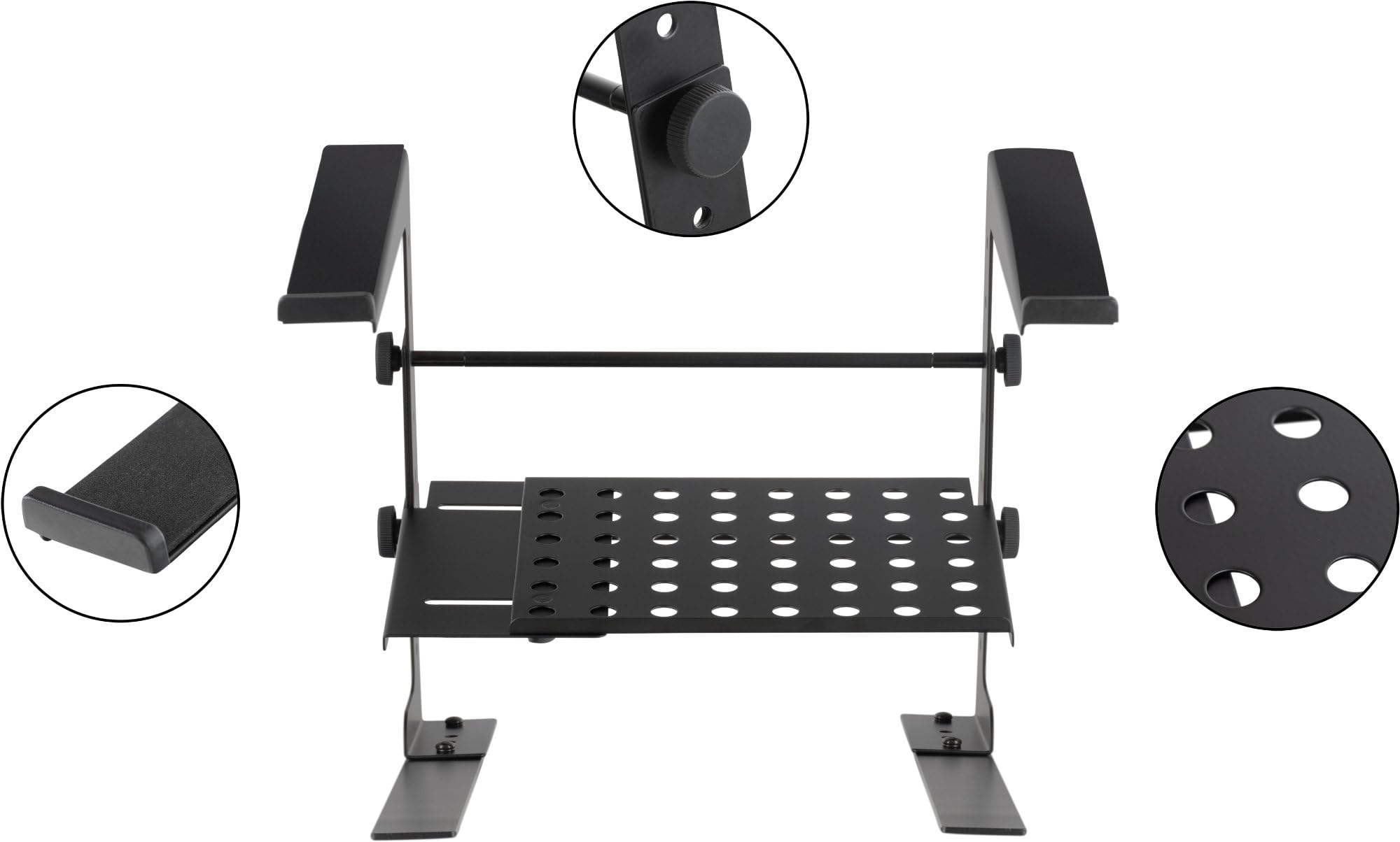 Pronomic ‎00032124 LS-210 Deluxe Stojak na Laptop, Czarny, od 16, 5 do 25, 5 cm