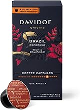 Davidofs Origins Brazil Coffee 8/12 Intensity 10x Capsules, 1.94 oz ℮ 55 g
