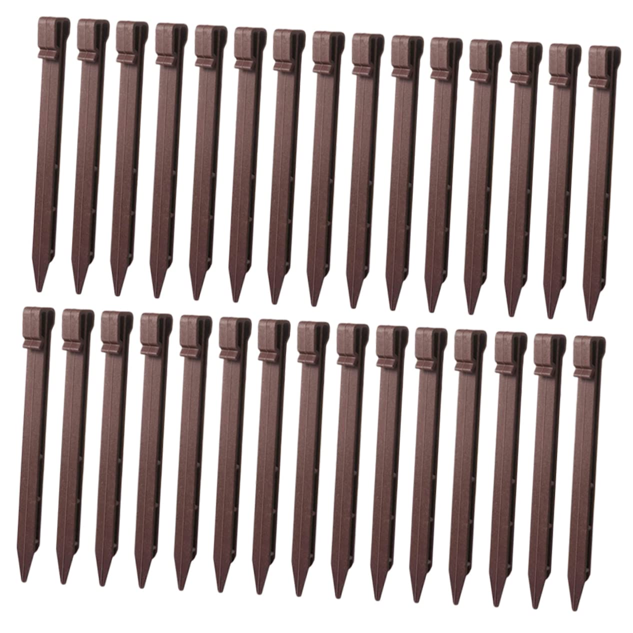 Piquets de Fixation 30 Pièces en Plastique Robustes pour Jardin pour Plantes et Bordures 30 Tuteurs pour Ancrage de Toile et Protection des Cultures en Jardinage