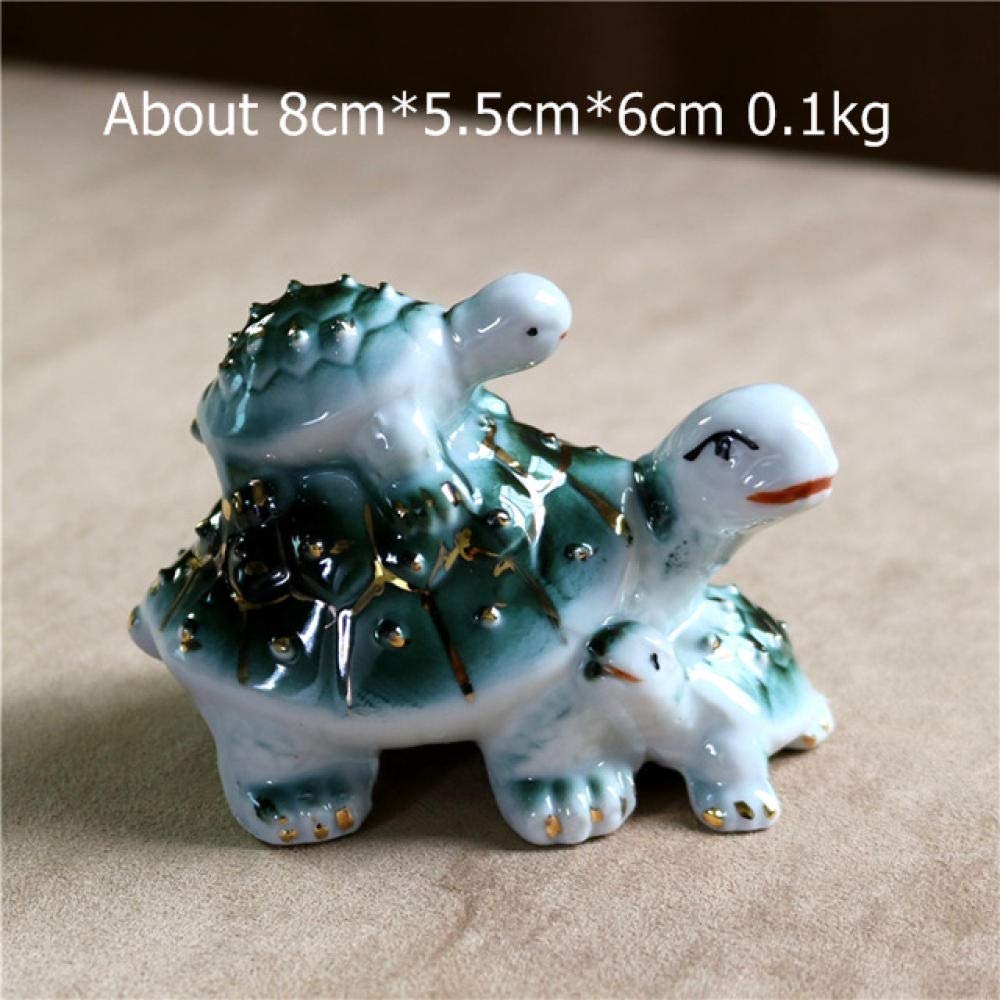Tortue en famille figurine résine artisanat italien Artefice
