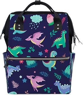 Mochila para laptop de viagem, faculdade, bolsa escolar, presentes para homens, mulheres, pequenos dinossauros, decoração