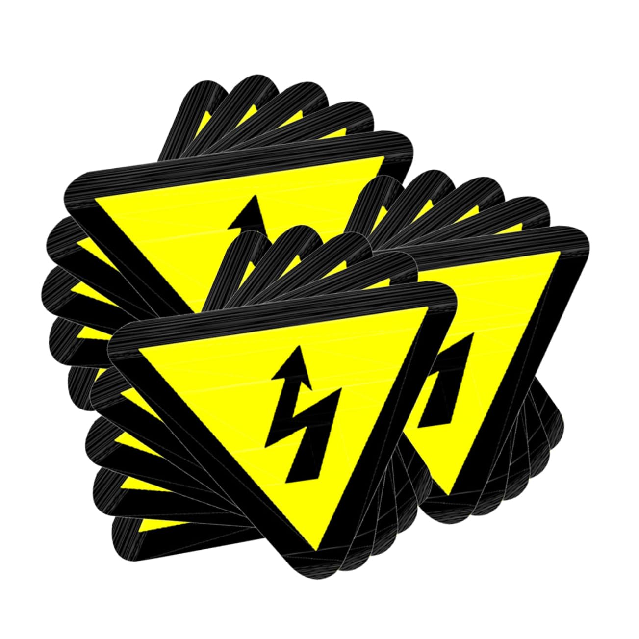 Ciieeo Autocollants D'avertissement Électrique Pictogramme Sécurité sans Texte Jaune Lot de 15 Adhésif pour Boîtes Électriques et Équipements pour Jardin ou Autres Lieux
