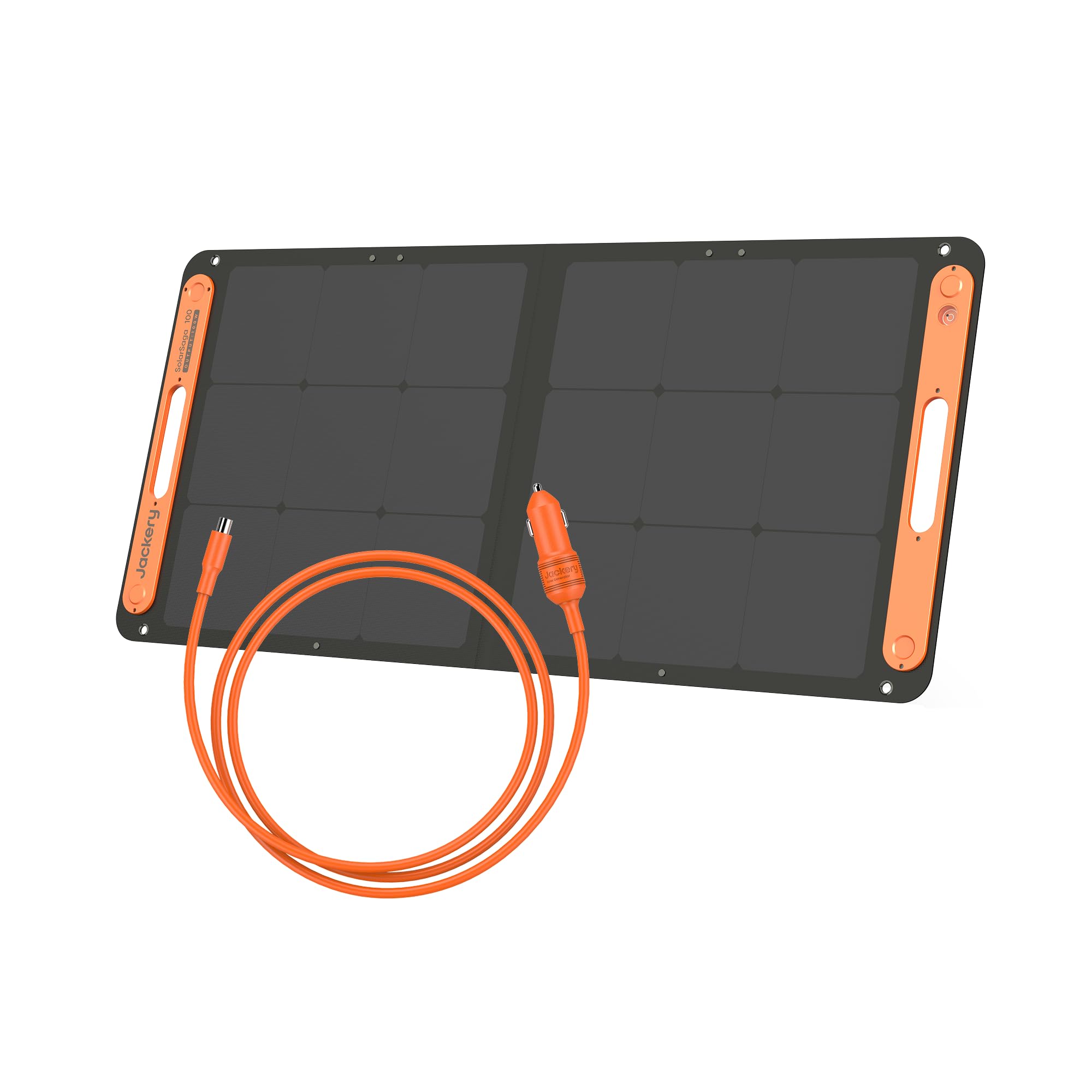 Jackery SolarSaga 100W Portable Solar Panel +Car Charger Cable for Explorer 240v2/500v2/1000v2 Power Station