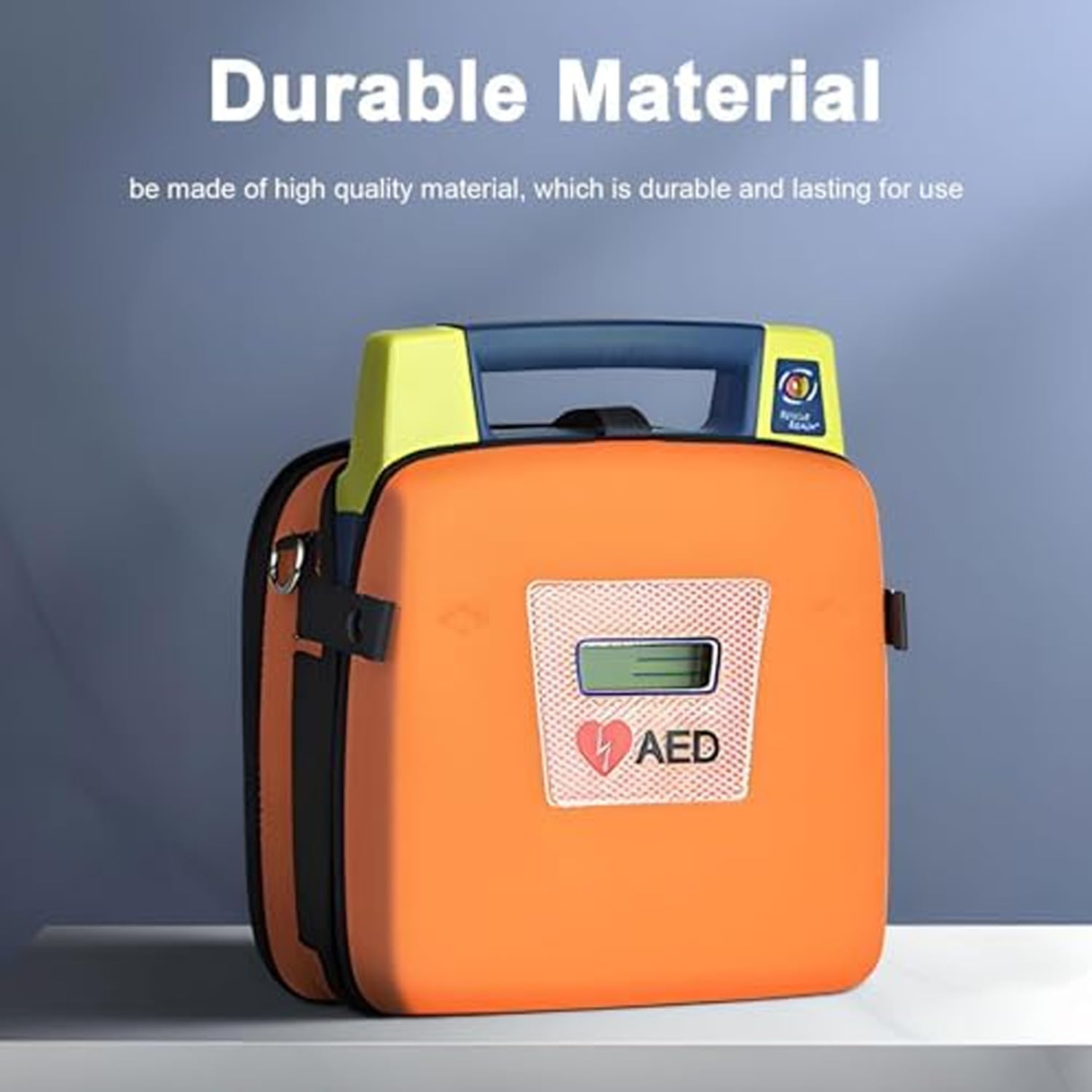 Maletín para desfibrilador, bolsa de transporte para desfibrilador AED, diseño de dos capas, resistente al desgaste, con correas ajustables para el hombro, para el hogar, la oficina y lugares públicos