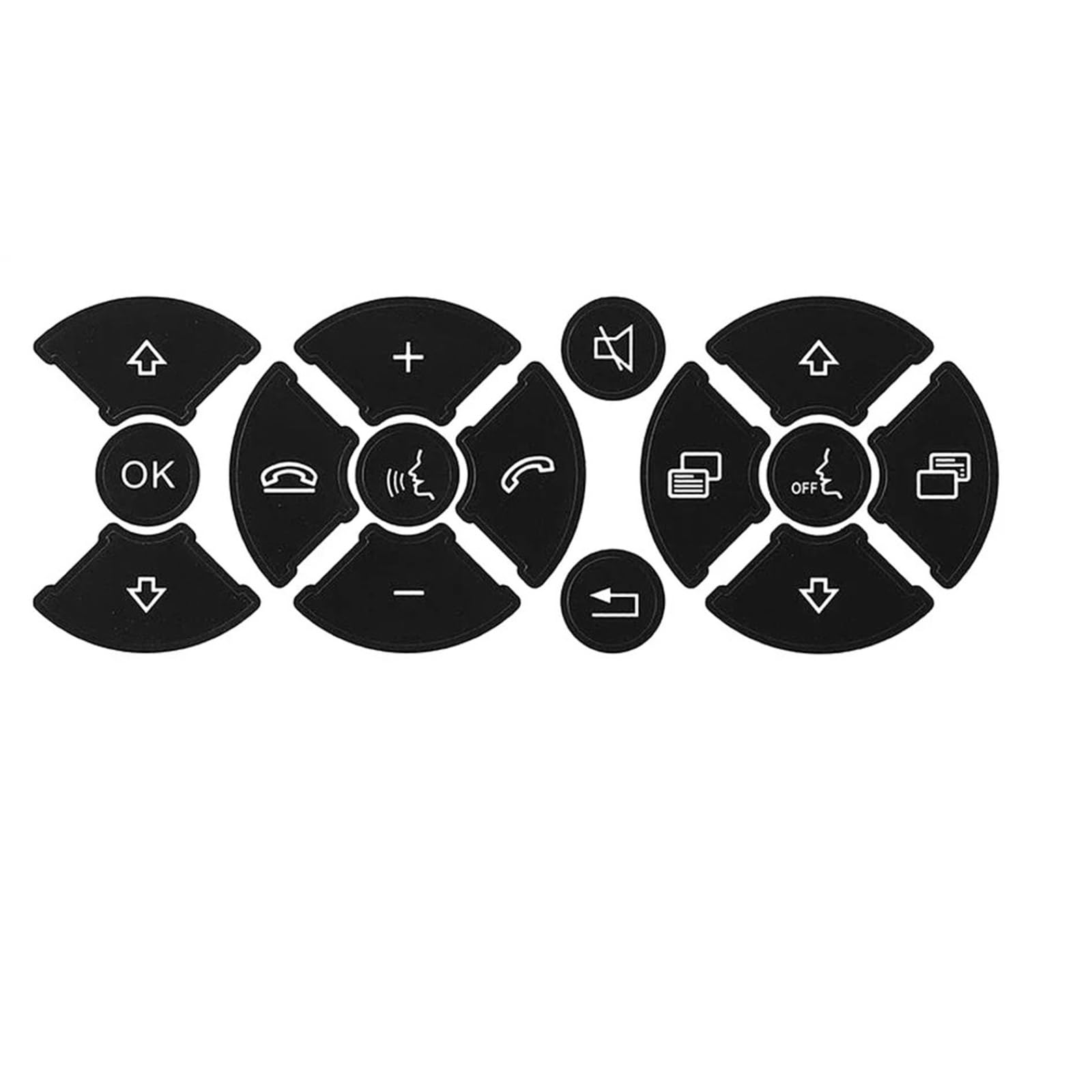 Car Button Sticker Compatible with Benz for C Class for W204 S204 C204 2007-2014 Car Steering Wheel Button Repair Sticker Decal Accessories(Size2)