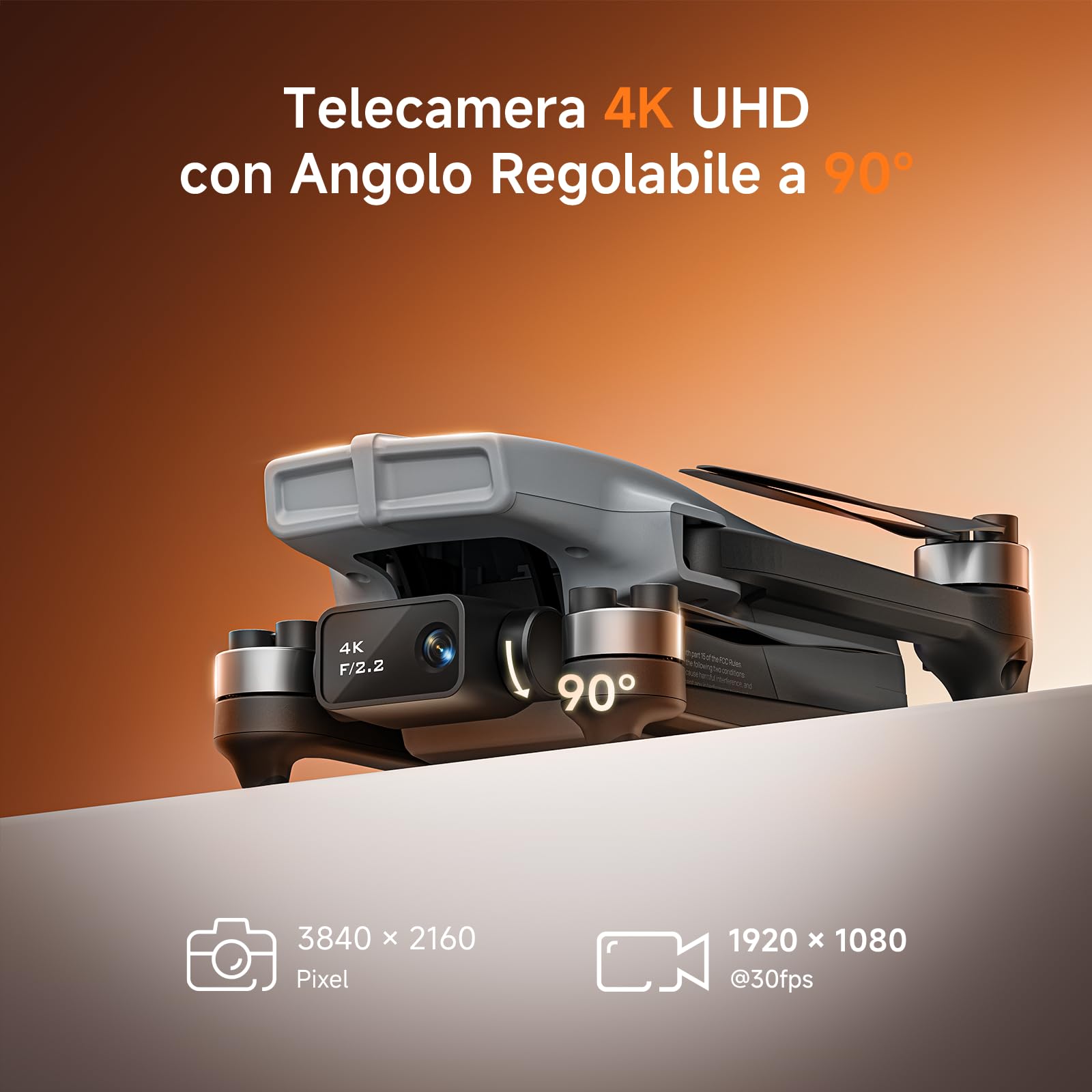 Ameta S20 Drone con Telecamera 4K Professionale, Drone GPS per Bambini e Adulti con Ritorno Automatico/ 50 Minuti/Modalità Intelligenti/Follow Me/Controllo Gesti, Mini Drones FPV Meno di 249g