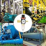 Air Pressure/Filte Regulator 1/4,Compressed Air Regulator/Air Filter Regulator with Water Separator and Quick Couplings for Compressor Filter - Image 6