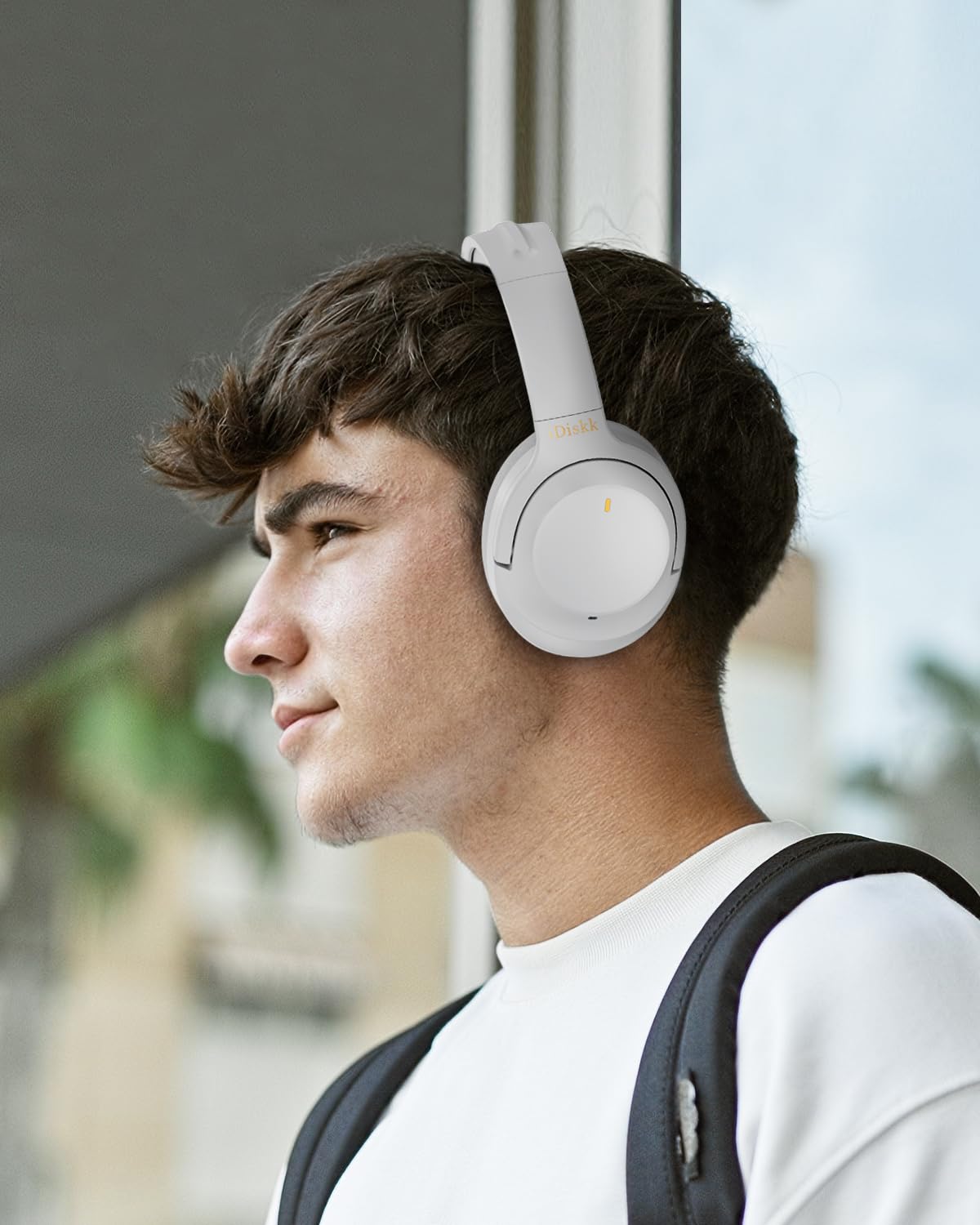 iDiskk ANC Hybrydowe słuchawki z aktywną redukcją szumów, bezprzewodowe słuchawki nauszne Bluetooth, Bluetooth 5.3, bezprzewodowe słuchawki Bluetooth z mikrofonem i głębokim basem, Hi-Fi Audio (szare)