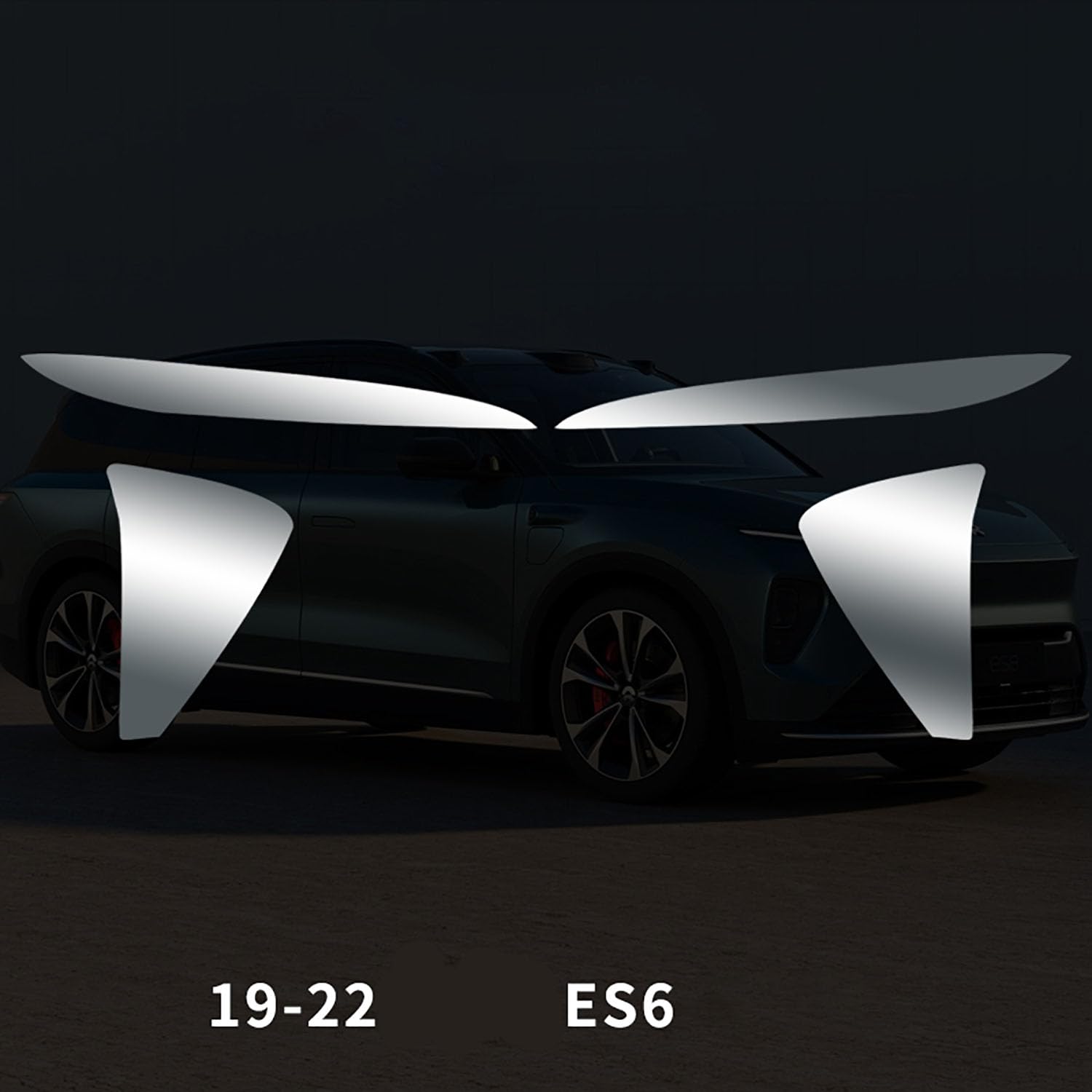 Für Weilai ES6 2019 2020 2021 2022 Auto Scheinwerfer Schutz Folie TPU Scheinwerfer Film Anti Scratch Auto-Styling Aufkleber,Blackened
