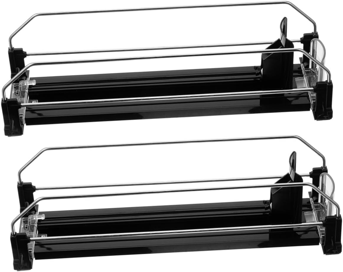 BESPORTBLE 2pcs Automatic Pusher Soda Can Organizer for Fridge Smooth Polished Drinks Dispenser Stand Easy to Install Beverage Storage for Soda Beer and Bottled Drinks