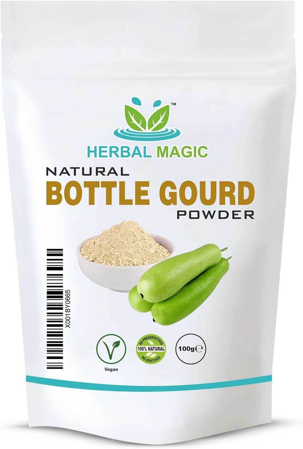 Herbal Magic's Pure & Natural Bottle Gourd Powder for Smoothies,Juices - Premium Quality Powder - Free from Fillers & Preservatives (Pack of 1)