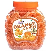 JUSTONE ORANGE CANDY JAR PACK 500 Gms – 0.5kg || flavoured Fruit Candies