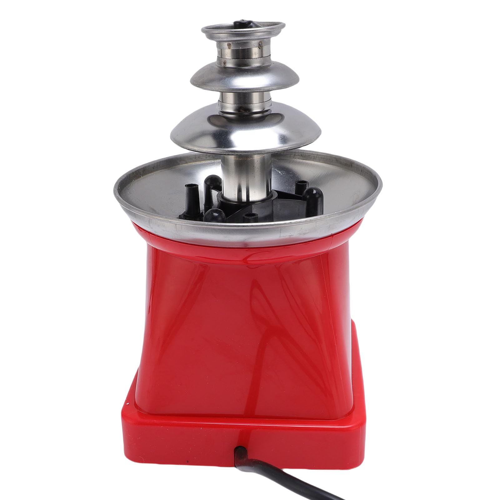 RIZGHWOY Fontaine à Fondue électrique au Chocolat, 3 étages en Acier Inoxydable Machine à Fondue au Chocolat Kit à Fondue au Chocolat avec Réglages Silencieux (Prise UE 220V)