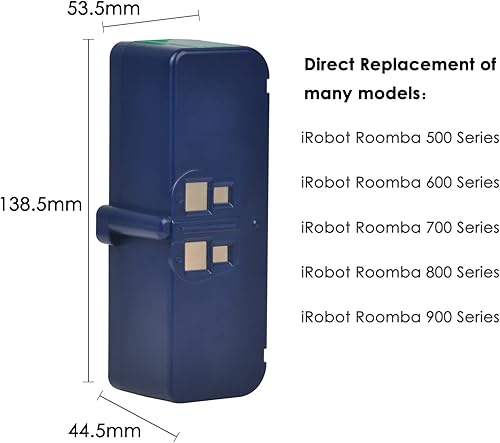 Miniatura 3 de Batmax Batería de iones de litio de 14.4V 6000mAh compatible con iRobot Roomba R3 980 960 595 585 561 560 550 880 770 650 890 895 870 860 780 790