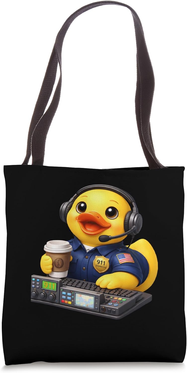 Emergency Dispatch 911 Dispatcher Rubber Duck Ducky Duckie Tote Bag