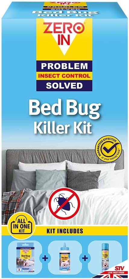 Zero In All-In-One Bed Bug Killer Kit Complete Control of Bed Bugs In Any Room Area With Value-For-Money Kit Containing. Kills Bed Bugs, Eggs & Larvae