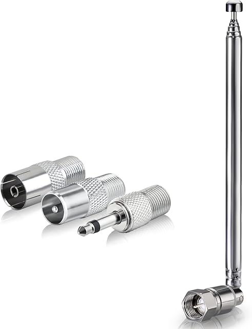 Bingfu FM Radio Antenna Telescopic FM Aerial Replacement 50cm 6-Sections for Onkyo Denon Pioneer Marantz Bose Wave Music System Bluetooth Stereo Indoor Receiver Audio Radio AV Receiver