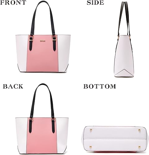 Miniatura 5 de Qiyuer - Bolsos para mujer, carteras, juegos de bolsos con asa superior, bolsos de hombro, bolso de mano, bolso de trabajo con cartera a juego, 3