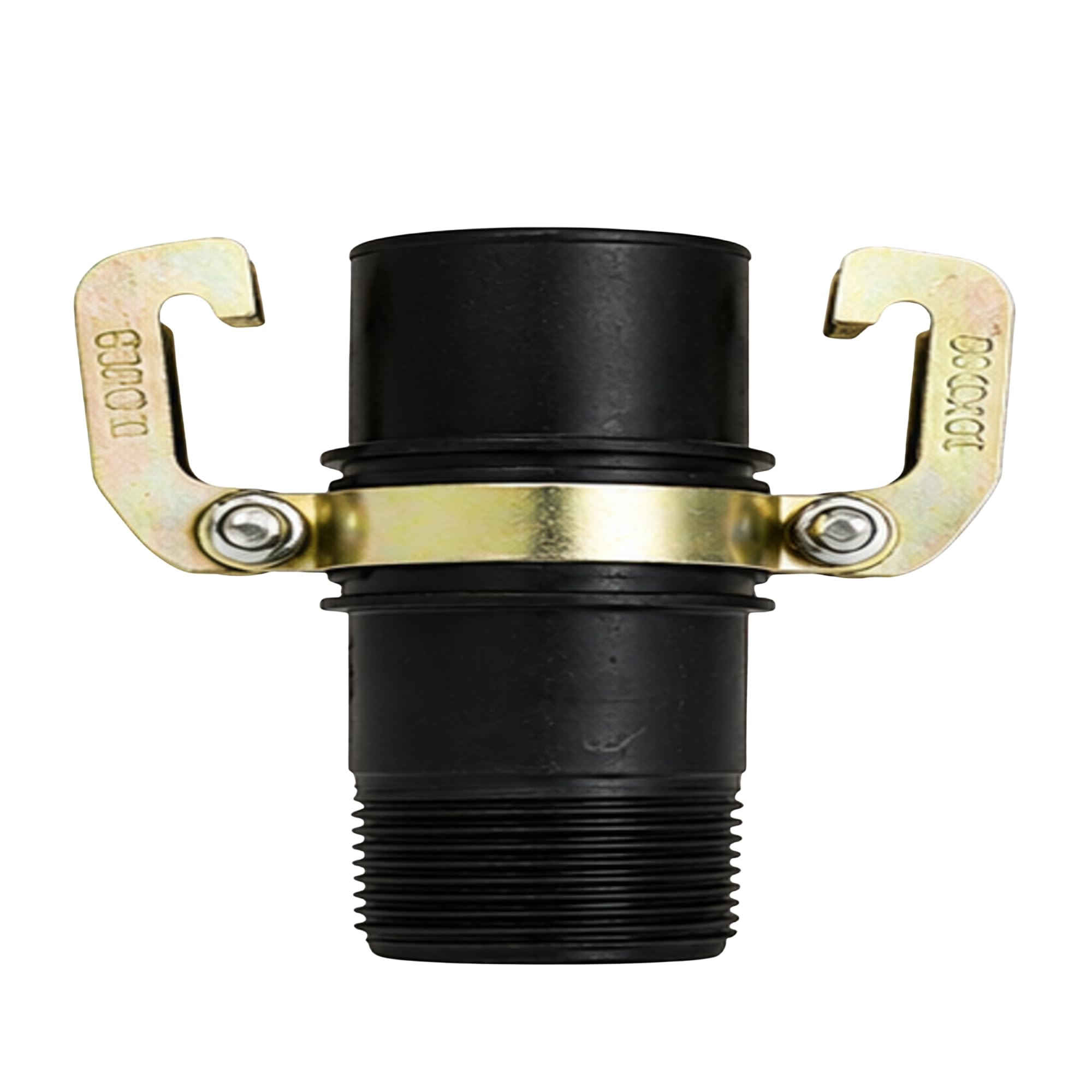 HDPE Sprinkler Pipe Fittings - Dual Clamp - 2 Inch - OUT THREAD X COUPLER (PACK OF 2)-image-34
