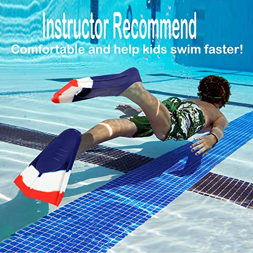 Nabegum Kids Swim Training Fins,Flippers For Swimming And Diving Fin For Teen Girls Boys Children(Blue Small) #TOP5