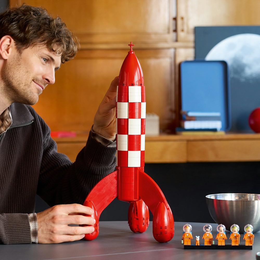 LEGO Ideas Tintin® i rakieta na Księżyc 21367 | Model rakiety, zestaw dla dorosłych, prezent dla fana Tintina, 1283 elementy