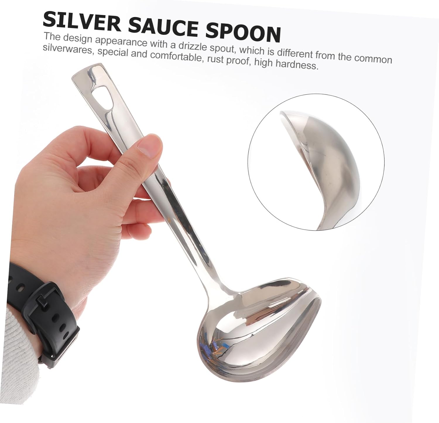 Stainless Steel Drizzle Spoon for Sauce Pouring and Baking