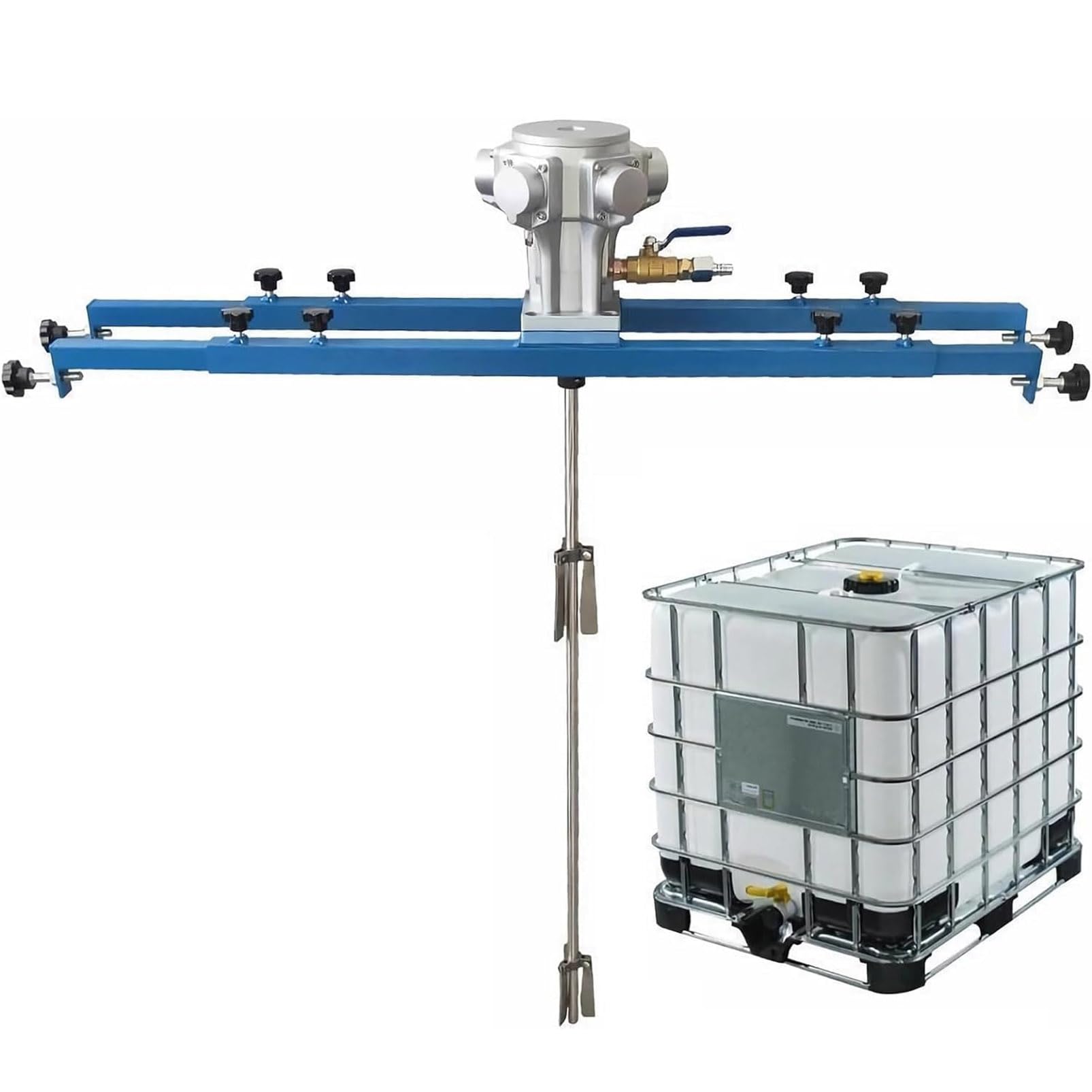 JKJZSALJ Pneumatic Paint Mixer For Ibc Tanks, 265 Gallon Air Agitator With Support Hanger, Industrial Tank Barrel Blender For 1 Ton Barrels