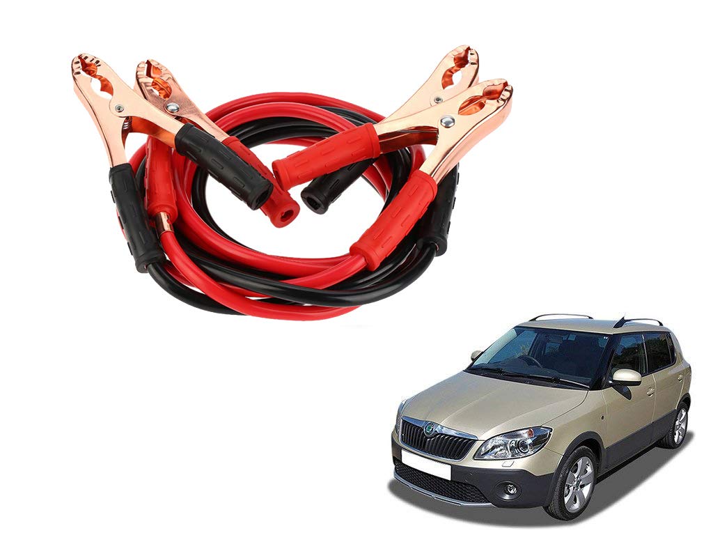 Kozdiko Car 500 Amp Heavy Duty Copper Core Tangle Battery Booster Cable 7.5 Ft for Skoda Fabia-picture-12