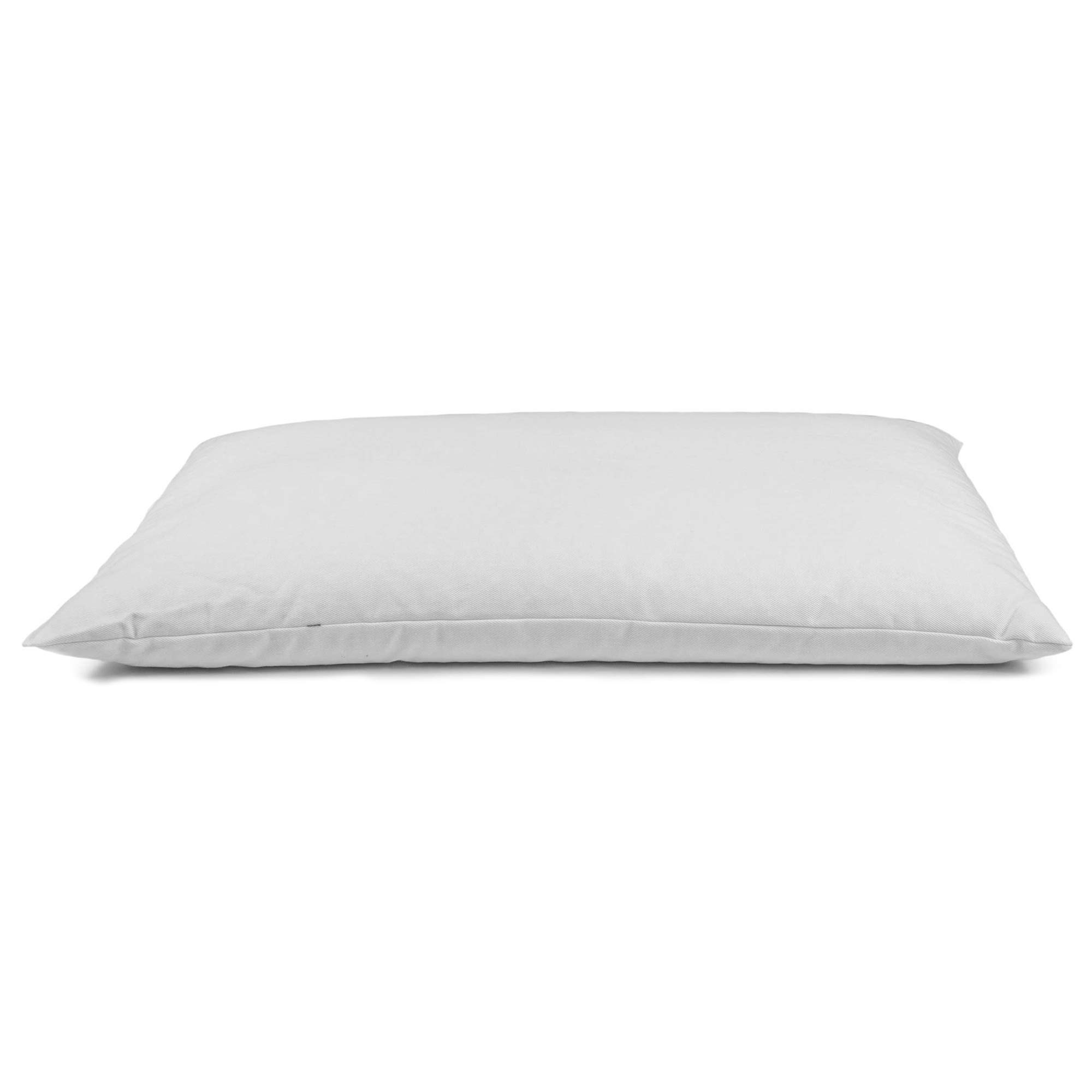 Giraffenland Cuscino di grano saraceno bio 40x60cm, cotone spigato bianco, con involucri di grano saraceno bio. Direttamente Riempimento