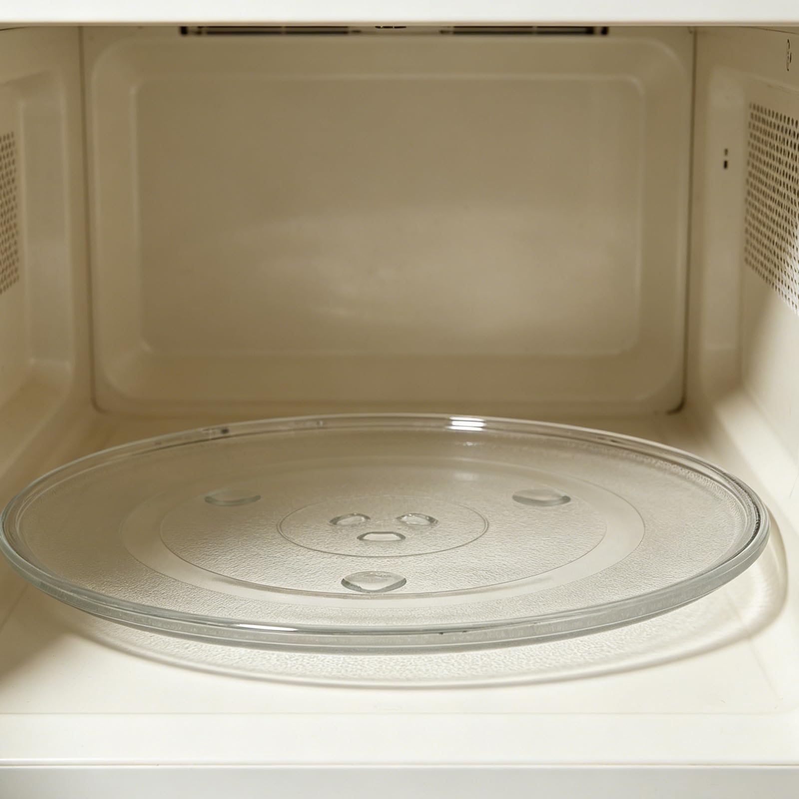 1 juego de plato giratorio de vidrio para horno con acoplador - Bandeja de repuesto para microondas de 31 cm y soporte de guía de rodillos para aplicaciones de horno microondas de cocina de