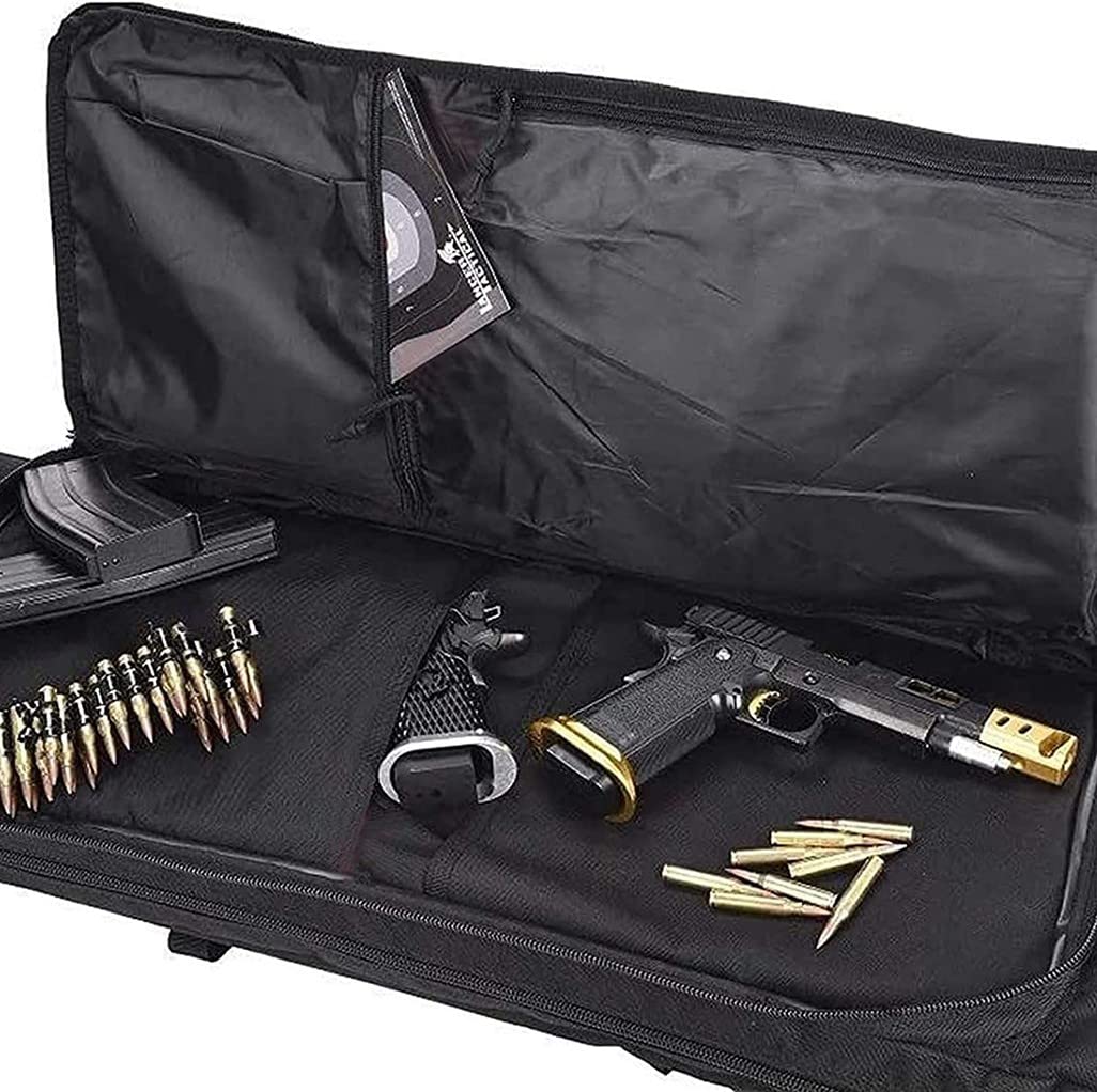 Zaino Tattico Doppio Lungo Fucile Pistola Custodia per Pistola, Borsa per Pistola Multifunzione, Borsa per Fucile da Campeggio All'aperto per Caccia Tiro Trasporto di Stoccaggio Sportivo A,93CM