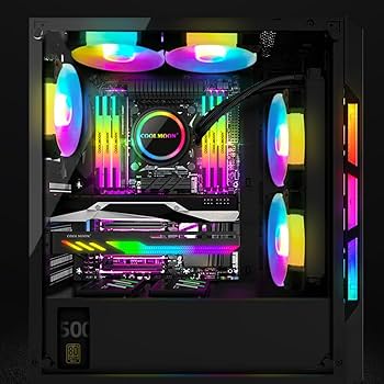 グラフィックボード・グラボ・ビデオカード moon Amazon | VGEBY COOLMOON グラボホルダー GPU ブラケット RGB 横置き型