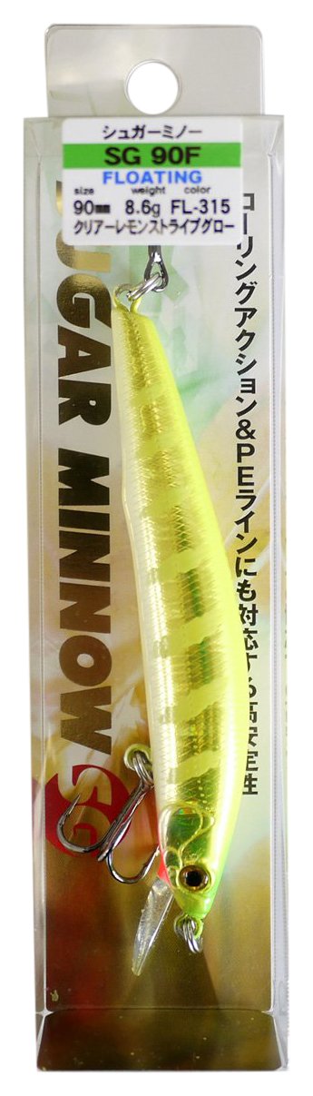 Amazon.co.jp: Bassday(バスデイ) ルアー シュガーミノーSG 90F FL315