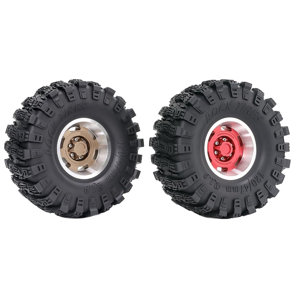 Jantes de Roues en métal, Outil pour télécommande, Jantes sur chenilles, Accessoires modèle de Voiture, Jouet, Roues Beadlock, 4 pièces