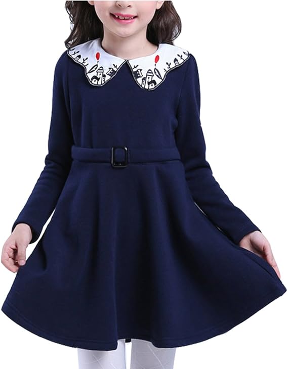 Amazon Happyjp ワンピース キッズ 子供服 女の子 ガールズ 長袖 フレア ハイウエスト 可愛い クリスマス 結婚式 ワンピース チュニック 通販