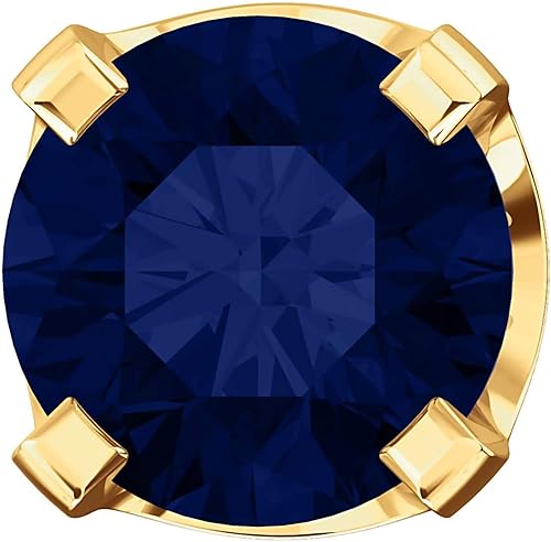 Miniatura 2 de Trustmark Yellow Gold 5mm Created Sapphire Screw Back Stud Earrings