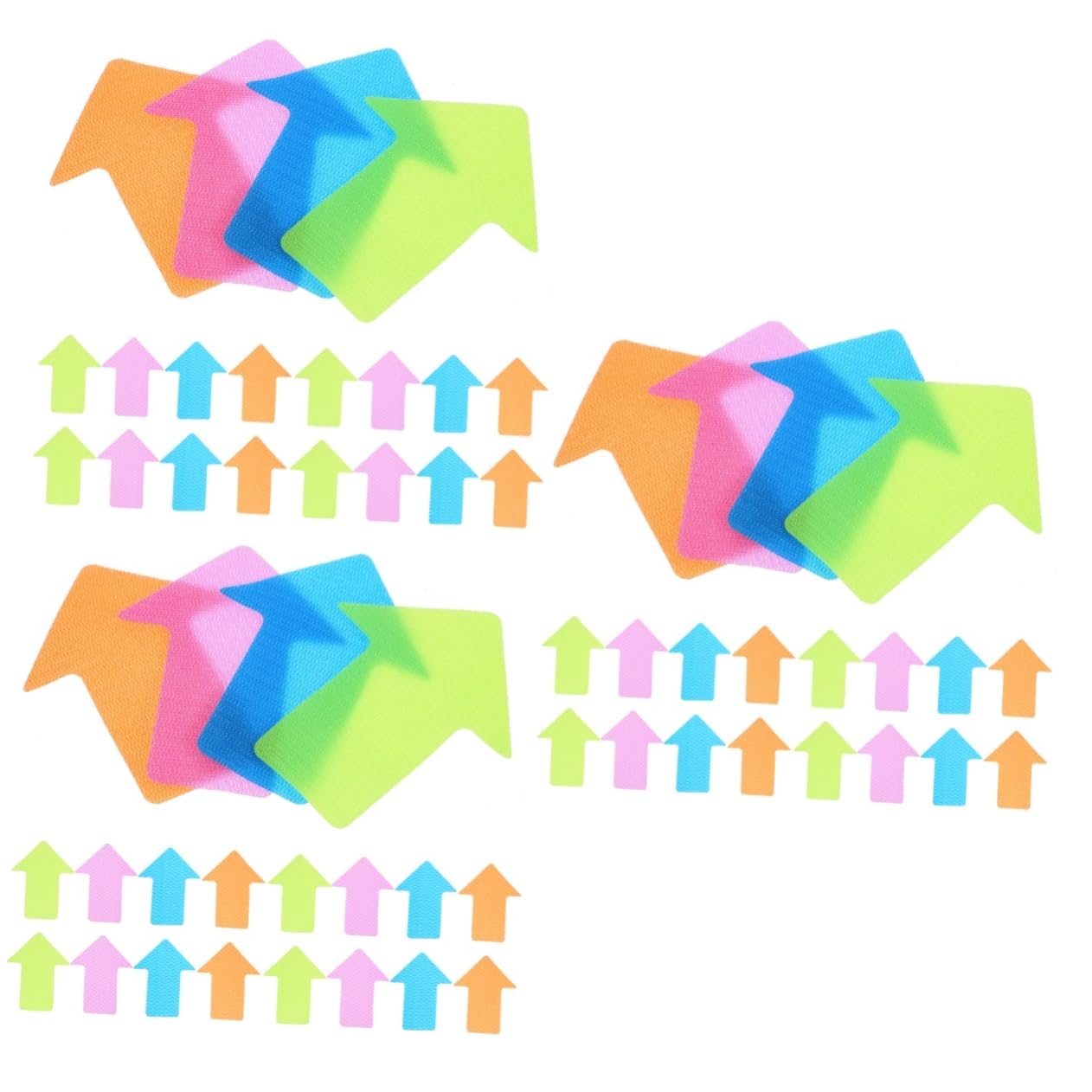 HOMSFOU 3sets Sports Training Carpet Markers Arrow Design for Classroom Gym 24pcs*3