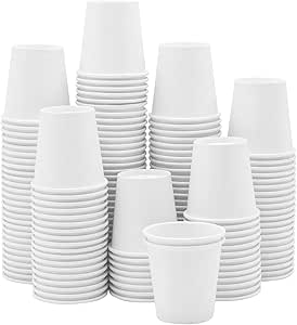 GUSTO [3 oz. - 300 Count White Small Paper Cups, Disposable Mini Bathroom Mouthwash Cups - Eco-Friendly and Versatile (Formerly Comfy Package)