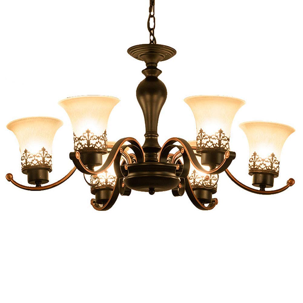 Suspension vintage en bronze 3 lumières au design élégant