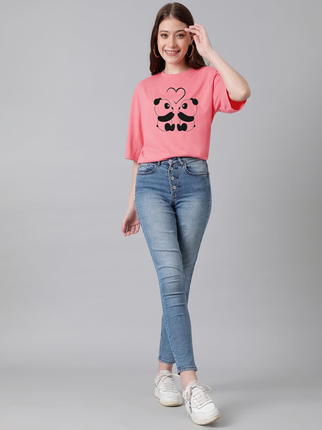 KOTTY Women's Print Oversized T-Shirt | Cotton Blend | Casual Loose Fit | S-XL | Trendy Graphic Tee 6 61FozDMfNRL. SL1440