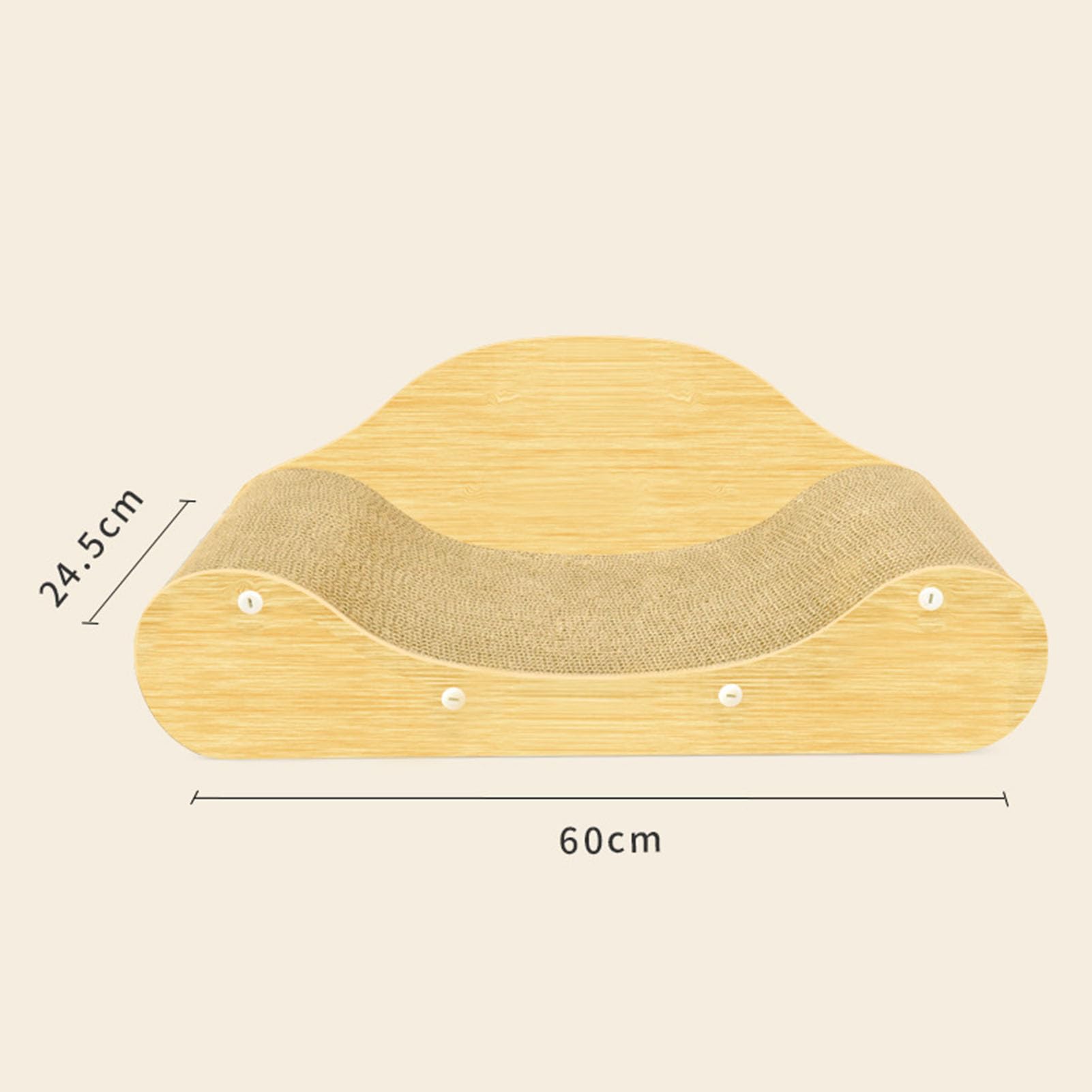 Cama-sofá rascador para Gatos, Cama para Gatos de Papel Corrugado Resistente a los arañazos con diseño de Pato Adorable y Base de Tablero de Densidad cómoda, sofá rascador de