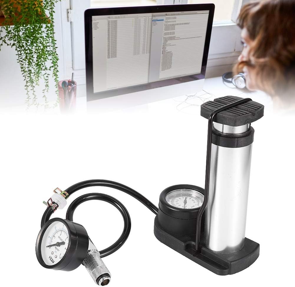 753 Water Leakage Tester, Double Barometer Air Pressure Guage for Computer Water Cooling System, Computer Water Cooling System Water Tank Leak Test Detector