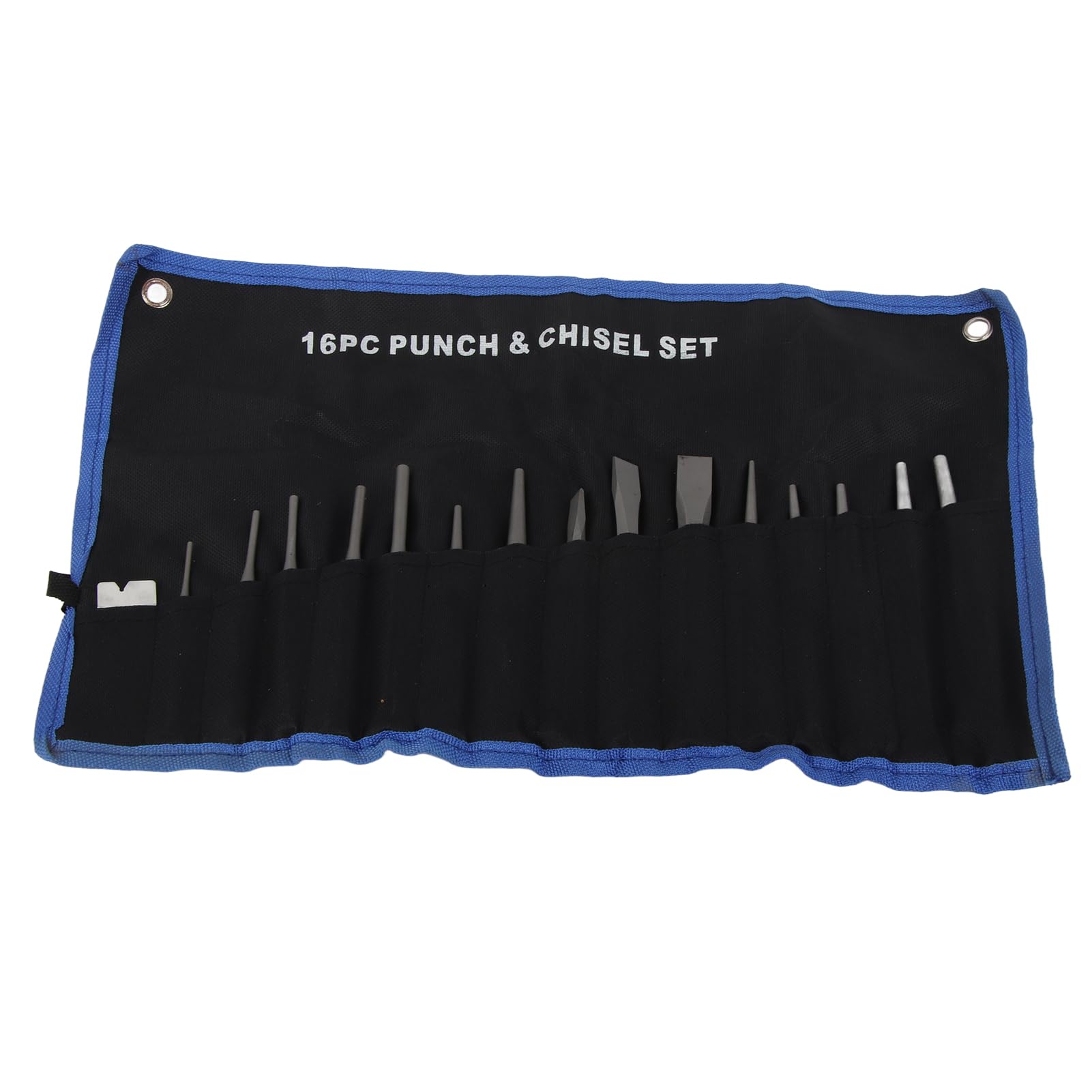 Mechanics Punches And Chisel Set, 16Pcs Mechanics Punches And Chisel Set Pin Centre Taper Cold Gauge, Complete Tool Kit For Metalworking And Repairs