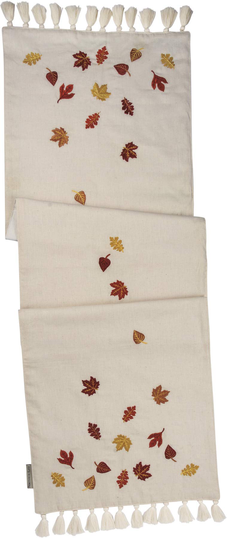 Chemin de table Falling Leaves Primitives by Kathy en coton tissé durable