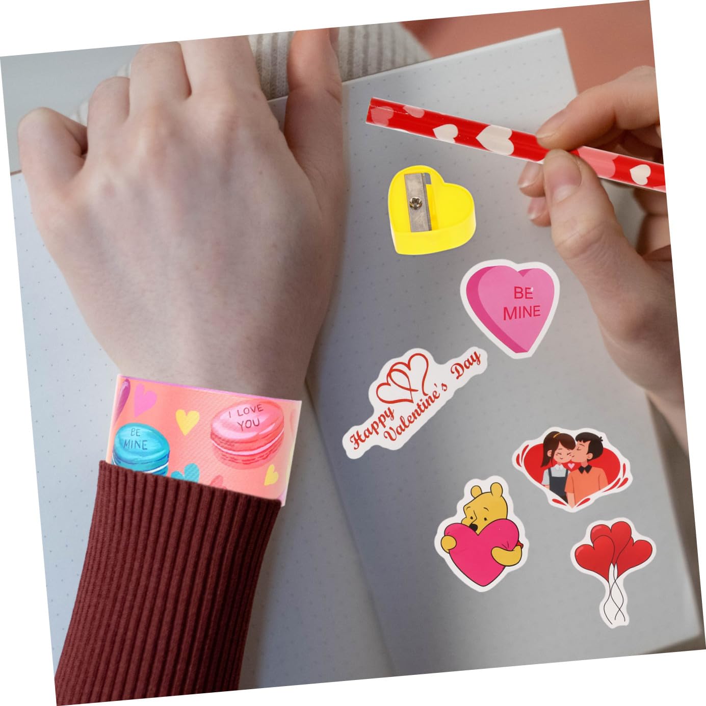ibasenice 2 Sets Valentinstag Schreibwaren Set Für Kinder Klassenzimmer Schule Party Favors Spielzeug