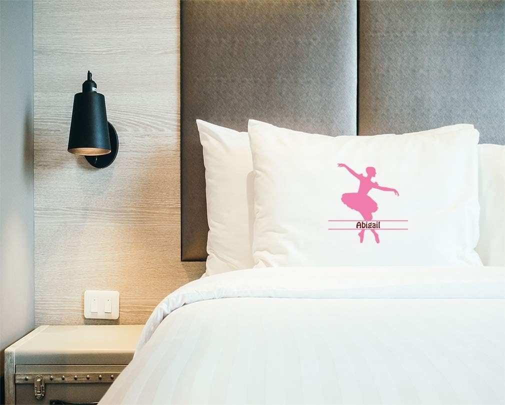 Style In Print Custom Pillow Case Personalized Name Girl Ballet Dancer B Monogram Polyester Home Decor Bed Pillow Covers Personalized Text Here 30x20 Inches