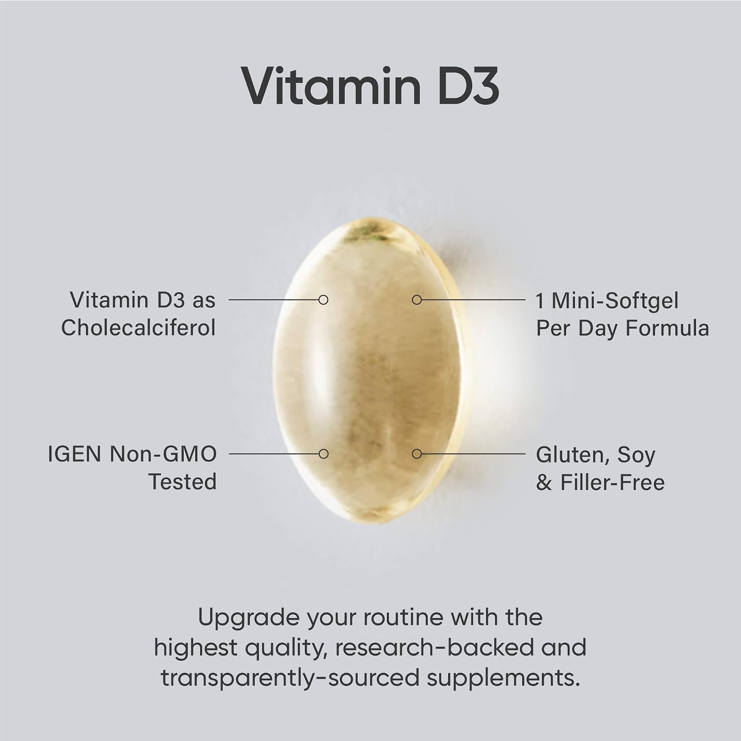 Sports Research Vitamin D3 2000IU (50mcg) with Coconut MCT Oil - High Potency Vitamin D for Immune & Bone Support - Non-GMO Verified, Gluten & Soy Free (360 Liquid Softgels)