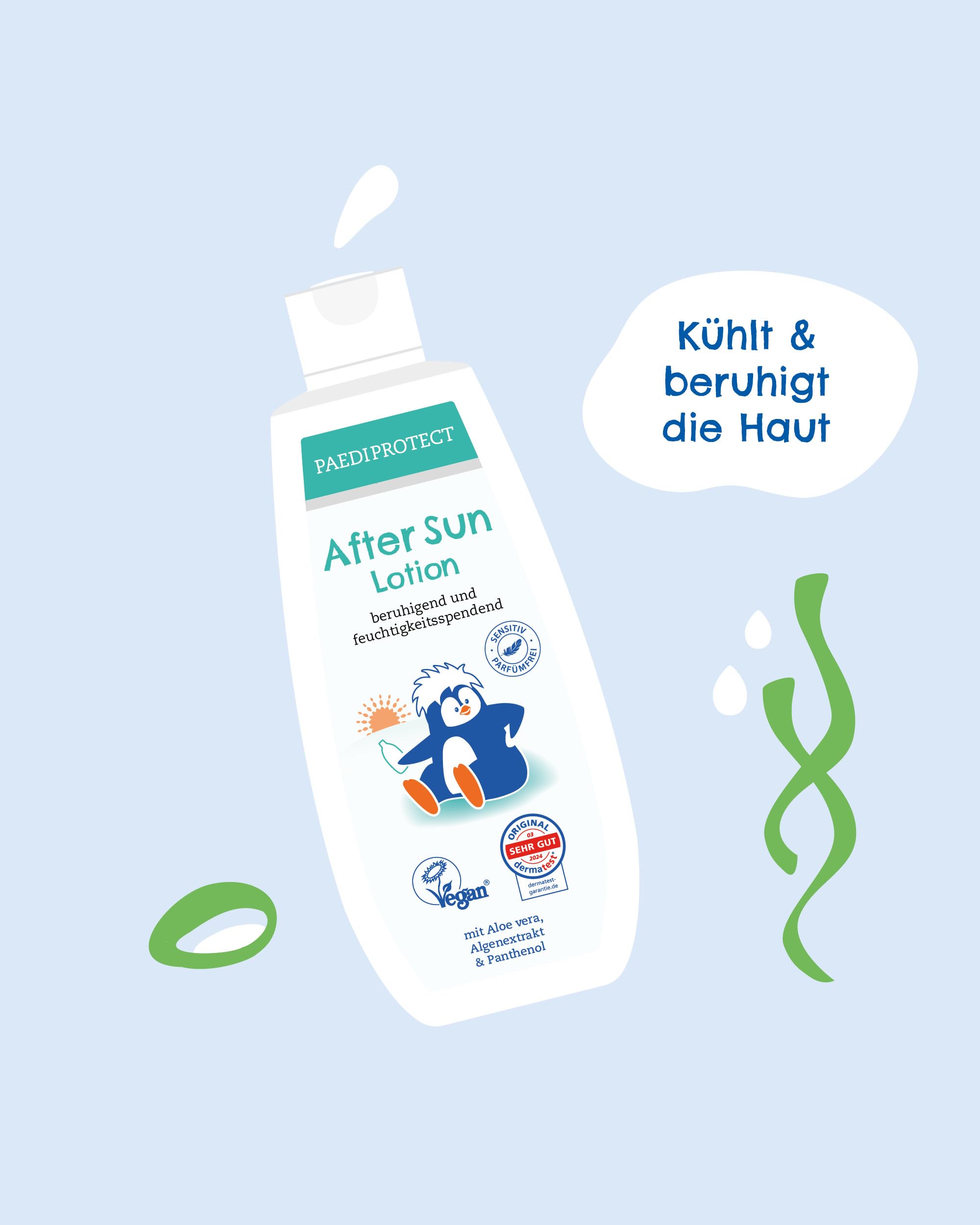 PAEDIPROTECT set estivo per neonati e bambini prodotti per la protezione solare e la cura della pelle, incl. 2x crema solare marina, 1x crema solare per il viso, 1x shampoo e lozione 2in1, 1x lozione