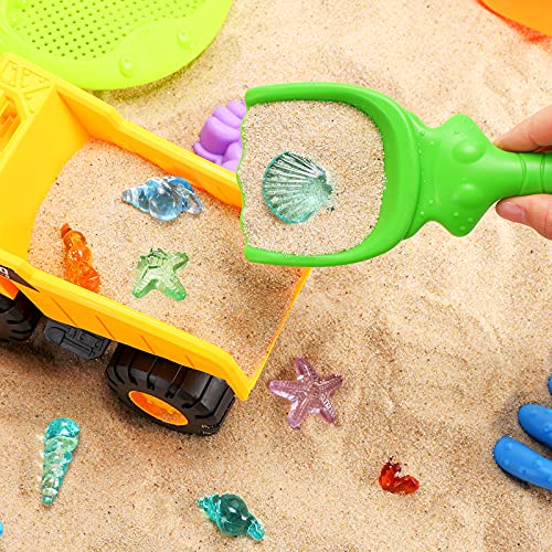 image for 3 otters Beach Toy Set, 28 PCS Sand Toys for Toddlers Beach Truck Kids