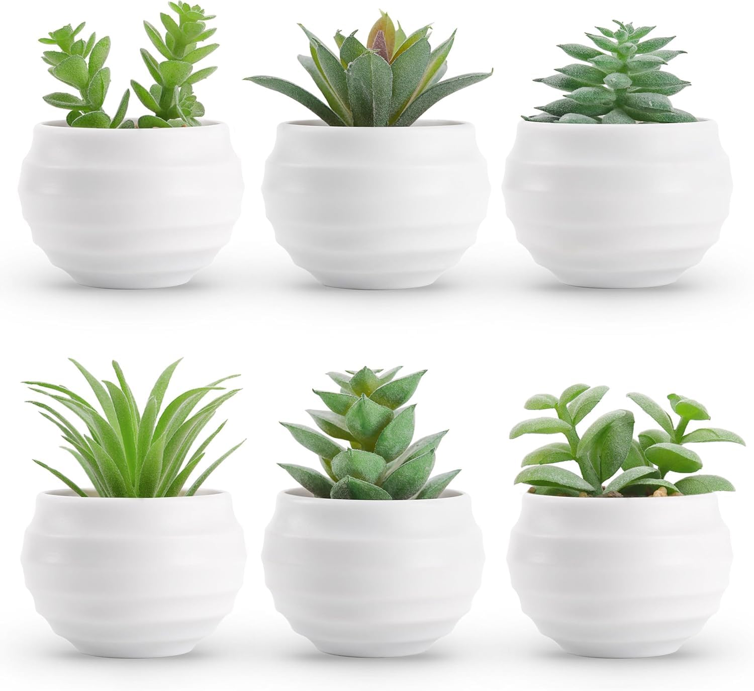 Photo 1 of Der Rose 6 Pack Succulents Fake Plants for Bedroom Bathroom Home Decor